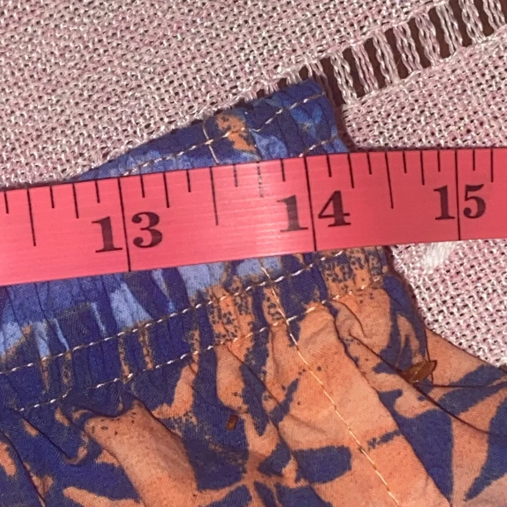 Columbia PFG Swim Trunks Omni-Shade Palm Print Blue Orange | Men’s Small